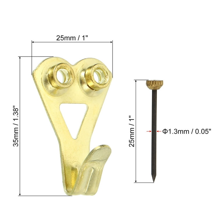 Uxcell 50 Lbs Picture Hangers Photo Wall Hanging Hooks Nails