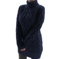 thumbnail image 1 of Suéter de otoño e invierno europeo y americano, suéter de mujer con solapa engrosada, manga larga, vestido retro de línea gruesa, ropa de mujer, 1 of 6