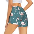 thumbnail image 3 of Sigee Flamingo for Women's Athletic Shorts High Waisted Running Shorts Pocket Sporty Short Gym Elastic Workout ShortsX-Large, 3 of 9