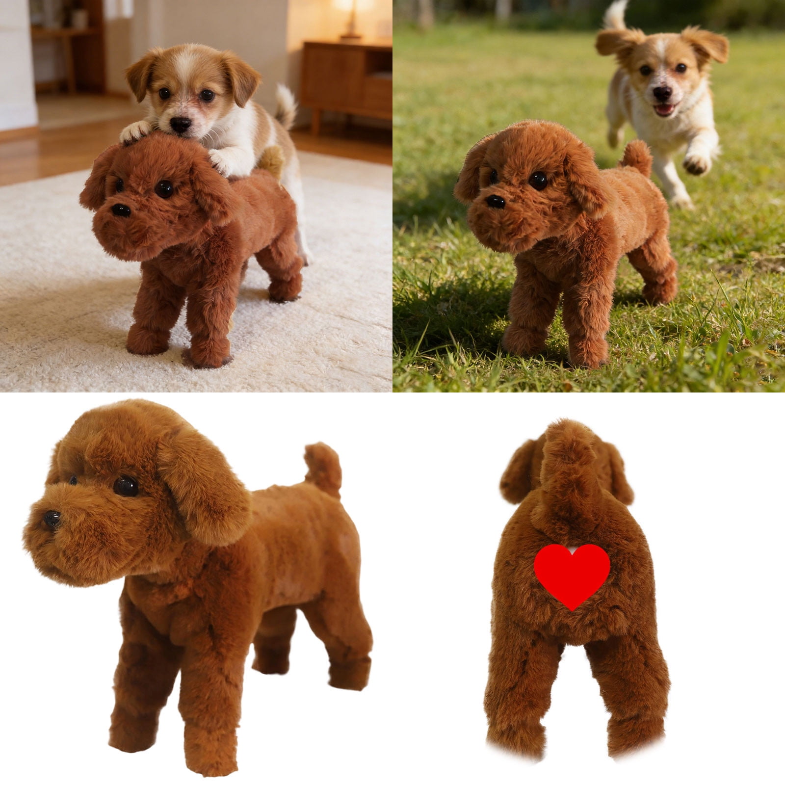uvwlwu Realistic Female Companion Silicone Channel Dog Toy for Male Heat Cycle Release Height Adjustable Anxiety Interactive Pet Supplies(C)