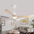 thumbnail image 5 of Arturesthome Nordic Variable Frequency Wooden Ceiling Fan Light Silent Smart Fan, 5 of 8