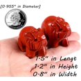 thumbnail image 2 of Escultura QINJIEJIE Elefante de jaspe rojo 3,8x3x2 cm 30g, 2 of 6