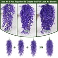 thumbnail image 4 of RECUTMS Fake Hanging Plants Fake Ivy Vine Artificial Ivy Leaves Artificial Hanging Plant Faux Plant Hanging Artificial Plants Outdoor Vines Decor for Home Garden Decoration (Pure Purple), 4 of 10