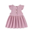 thumbnail image 3 of GYRATEDREAM Toddler Girls Summer Dress Kids Flying Sleeve Flowy Sundress Pleated Birthday Party Sundress Dresses for 2-3Y Purple, 3 of 6