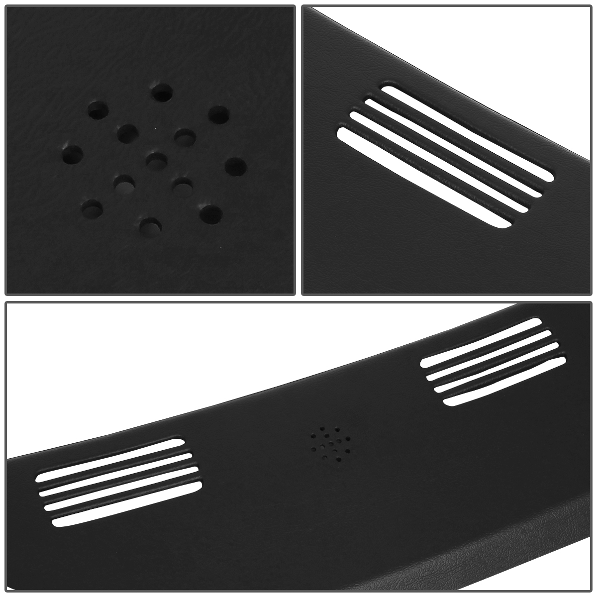 DNA Motoring For 02-05 Dodge Ram 1500 2500 3500 Defrost Dash Vent Grille Cover Overlay Black