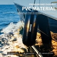 thumbnail image 3 of Heavy Duty Inflatable Boat Fenders 4 Pack 10x28 Inch – Marine Dock Bumpers Set for Pontoon, Sailboat, Yacht – PVC Construction – UV Resistant – Includes Ropes & Pump, 3 of 8