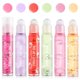 thumbnail image 1 of Pakivs Juego de 6 aceites labiales roll-on con sabor a fruta, bálsamo labial hidratante de larga duración, brillo labial transparente, maquillaje labial brillante para todas las edades, no tóxico, apt, 1 of 5