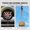 thumbnail image 6 of Heavy Duty 4 Pack Car Tie Down Straps with Chain Anchors Lasso Style 2x120 Inch Tire Straps 5865 LBS Working Load 11023 LBS Breaking Strength Heavy Duty Ratchets for Passenger Car ATV SUV UTV Truck, 6 of 6