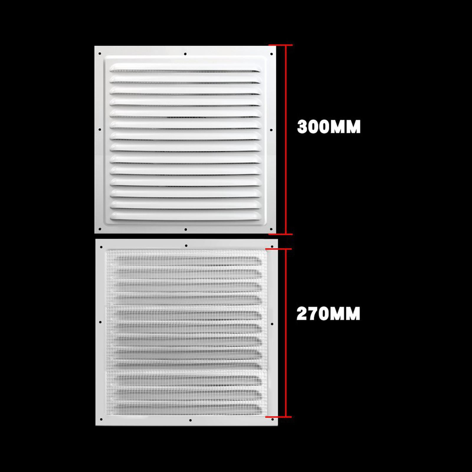 Grilles D'aération Rectangulaires Alu X2 - 60x300 Mm - Pour Placard, Salle De Bain, Cuisine - Blanc