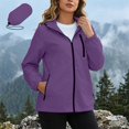 thumbnail image 2 of Frostluinai Lightweight Rain Jacket Women Packable Wind Breaker Light Rain Jacket Hooded Outerwear Waterproof Travel Raincoat with Hidden Pockets S-XXL, 2 of 9