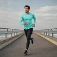 thumbnail image 7 of Mens Long-Sleeve T-Shirt Casual Fashion Crew Neck Upf 50+ Sun Protection T Shirts Moisture Wicking Slim Fit Tees for Outdoor Sports Cyan 2XL, 7 of 7