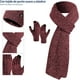 thumbnail image 3 of Juego de Gorro, Bufanda y Guantes de Pantalla Táctil, Bluelander, Unisex, Rojo, 3 of 5