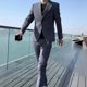 thumbnail image 4 of Trajes y blazers de color liso con doble botonadura para hombre, para boda, novedad, conjunto clásico de 2 piezas para caballero, 4 of 5