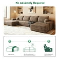 thumbnail image 4 of MAYEERTY 135" Camel Modern Modular Cloud Sectional No Assembly Comfort Large Camel Sofa, 4 of 8