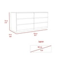 thumbnail image 5 of Newboti Furniture Asteria 6 Drawer Double Dresser, Metal Handles -White 30731, 5 of 9