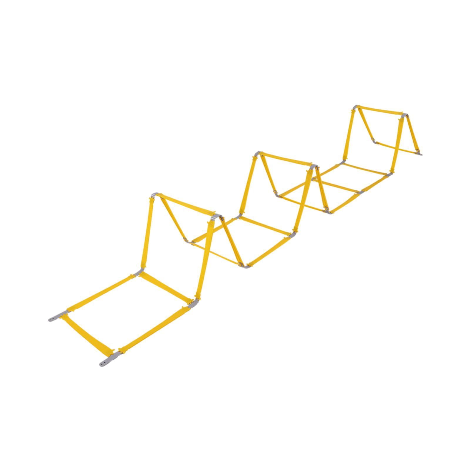 funtasica Agility Ladder Football Footwork Ladder Practical Foldable Jump Obstacles for Children Teenage Adult Agility Training Equipment 10 Grids