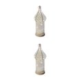 thumbnail image 1 of Kearding Retro Style Moroccan Lantern Light Props Desk Iron Lamp for Wedding Events 2piezas Blanco S, 1 of 1