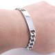 thumbnail image 2 of 100% Stainless Steel Bracelet 9 mm 8 Inches Curb Cuban Chain Smooth Bar ID Bracelets for Men Women Factory Offer, 2 of 5