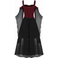 thumbnail image 3 of Venta de disfraces Vestido vintage de Halloween para mujer, gótico, con mangas de mariposa, corsé de talla grande, hombros descubiertos, con cordones, vestido medieval para fiesta de graduación, 3 of 5