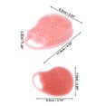 thumbnail image 4 of Unique Bargains 1 Pc Double Side Body Bath Brush Back Scrubber for Shower 4.53"x3.23"x1.26" Pink, 4 of 6