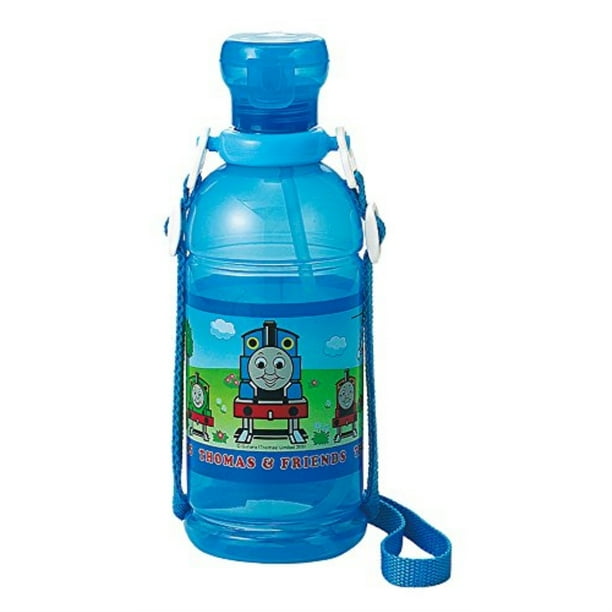 thomas the tank engine water bottle with flip cover, strap and straw (japan import) Walmart