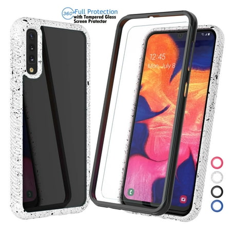 Galaxy A50 Case, Case Cover for Samsung A50 / A505U, Njjex Full-Body Rugged Transparent Clear Back Bumper Galaxy A50 Case [with Screen Protector] for Galaxy A50 6.4