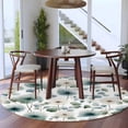 thumbnail image 4 of Round Area Rug 7 Ft, Watercolor Dandelion Washable Non-Slip Circle Carpet for Living Room/Bedroom, Spring Flowers Botanical Vintage Low-Profile Large Runner Mat Collection Rugs for Indoor, 4 of 7