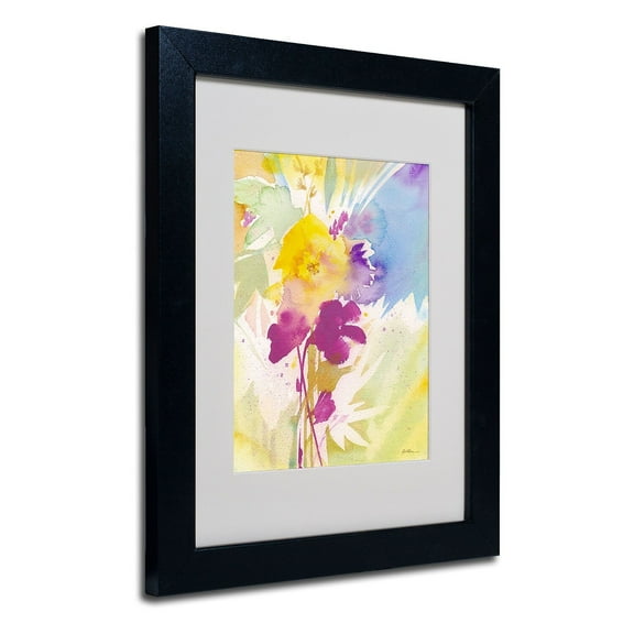 Trademark Fine Art "Wildflower Bouquet 2" Canvas Art by Sheila Golden, Black Frame