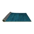 thumbnail image 2 of Ahgly Company Indoor Square Abstract Turquoise Blue Modern Area Rugs, 3' Square, 2 of 4