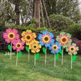 thumbnail image 4 of Poste de madera girasol colorido molino de viento al aire libre gran molino de viento puesto de juguetes para niños pequeño molino de viento, 4 of 5