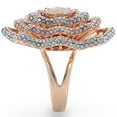 thumbnail image 5 of Rose Gold + Rhodium Brass Ring with Top Grade Crystal in Clear for Women Clear Stone Color Style 1W023 Size 6, 5 of 5