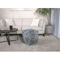 Anita Square Pouf, Blue