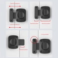thumbnail image 4 of Cerradura de pestillo de puerta para baño cerraduras de botón de metal deslizantes en ángulo recto (negro) Sywqhk Libre de BPA, 4 of 9