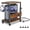 Brown, variant on Tower Stand with Charge Station and USB Port - Height Adjustable PC Tower Stand, Under Desk CPU Holder Cart with Locking Caster Wheels for Fits PC