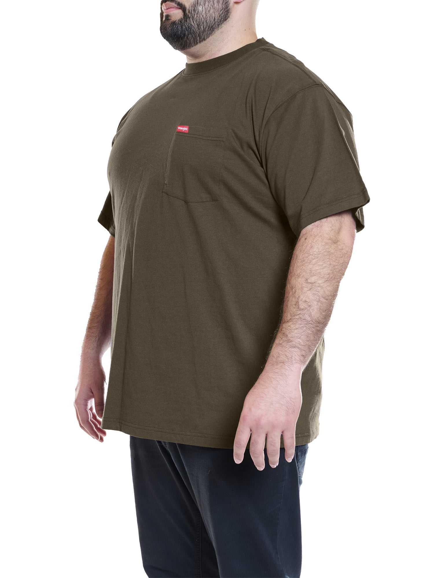 Wrangler Men’s Big and Tall Cotton Pocket T-Shirt, Sizes 1XL-6XL