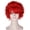 Red, variant on Ladies Short Curly Wig with Fluffy Bangs Retro Cosplay Hair for Parties Halloween Daily Wear
