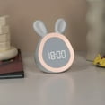 thumbnail image 4 of Bunny Alarm Clock with Night Light Smart Settings Adjustable Brightness Multiple Ringtones for Bedrooms USB Rechargeable, 4 of 6