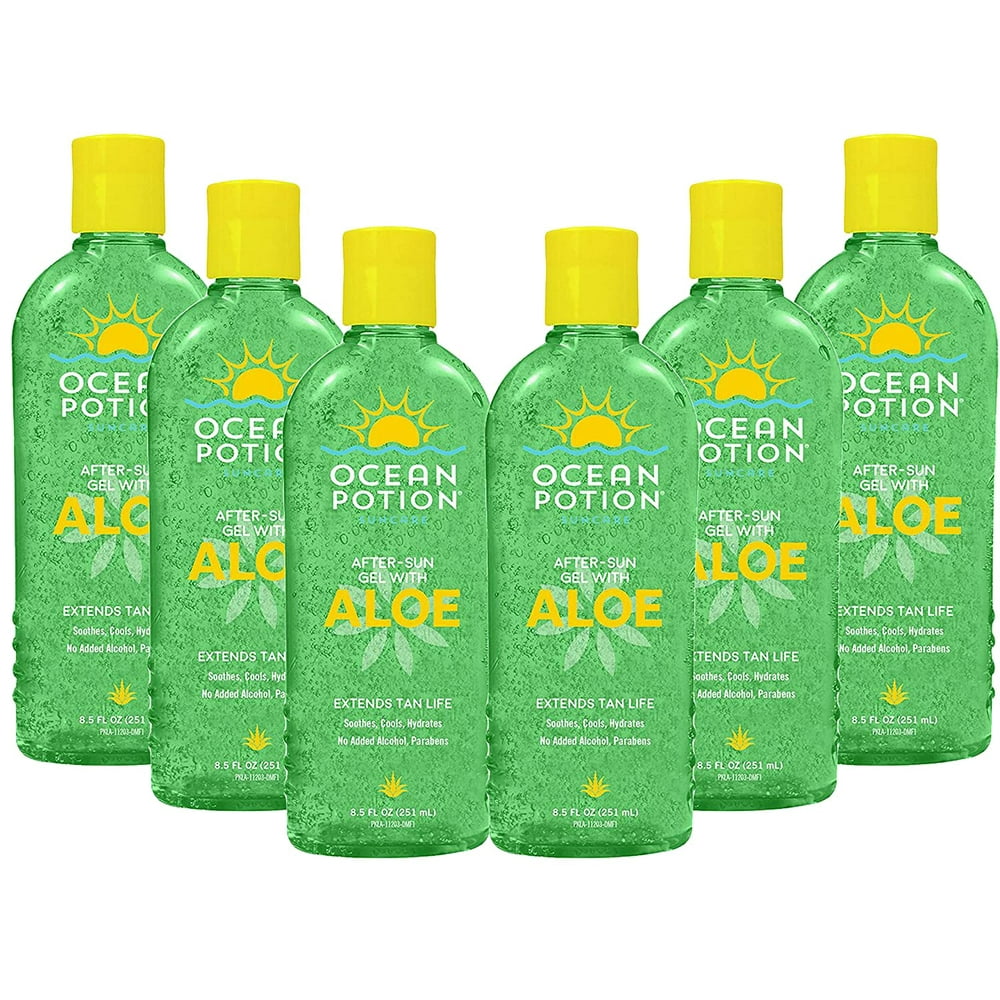 Ocean Potion AfterSun Gel with Aloe, 8.5 Ounce (Pack of 6) Walmart