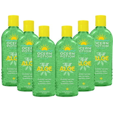 Ocean Potion After-Sun Gel with Aloe, 8.5 Ounce (Pack of 6)