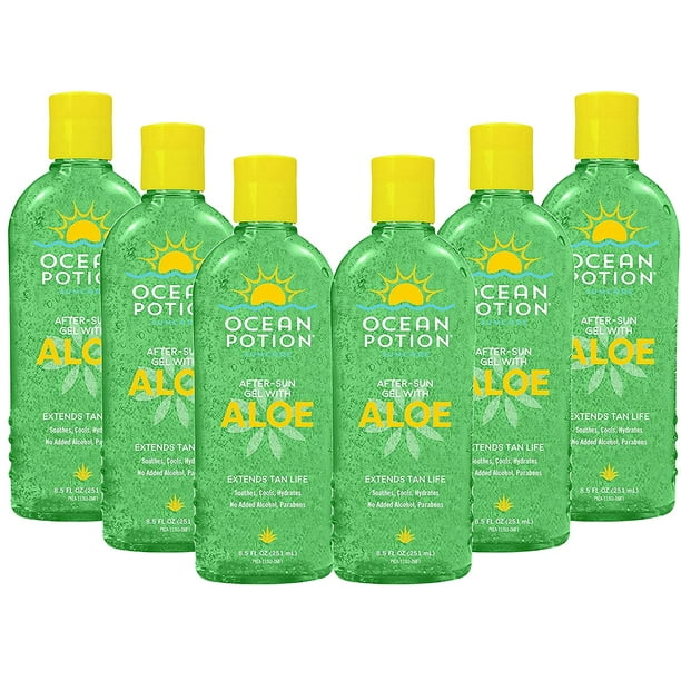 Ocean Potion AfterSun Gel with Aloe, 8.5 Ounce (Pack of 6) Walmart