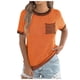 thumbnail image 3 of RKSTN T Shirts for Women Oversized Crewneck Short Sleeve Shirts Womens Casual Solid Plus Size Round Neck Loose Fits Comfy Tee Shirt with Chest Pocket Summer Clothes, 3 of 9