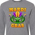 thumbnail image 4 of Inktastic Mardi Gras with Green Masquerade Mask Long Sleeve T-Shirt, 4 of 5