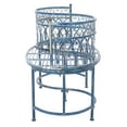 thumbnail image 3 of SAFAVIEH Lara Outdoor Patio Kissing Garden Bench, Antique Blue, 3 of 9