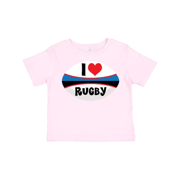 Inktastic I Love Rugby Sports Ball Boys or Girls Toddler T-Shirt