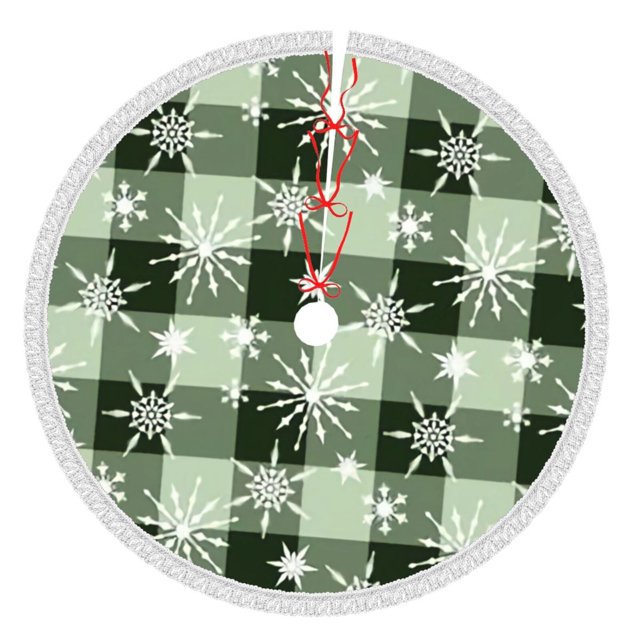 Faldas para árbol de Navidad a cuadros de 30 pulgadas, tapete para árbol de Navidad para fiestas de invierno, falda para árbol de Navidad para decoraciones navideñas rústicas
