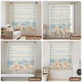 thumbnail image 6 of Nautical Coastal Sheer Curtains 54" Long, Ocean Beach Starfish Shells Conch Waves Beige Light Filering Curtains, Breathable Simi Curtain Privacy Drapes for Kitchen Bathroom Small Window Treatment, 6 of 8