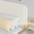 thumbnail image 4 of 4 EVER WINNER California King Size Bed Frame, Boucle Upholstered Bed Frame with Headboard, No Box Spring Required, Easy Assembly, Cream, 4 of 8