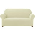 thumbnail image 1 of 2024 Solid Print Polyester Loveseat Slipcover  Chocolate, 1 of 6