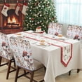 thumbnail image 4 of Christmas Snowman Chair Covers Set of 4 Xmas Elk Tree Eucalyptus Vintage Chair Back Covers Stretch Removable Washable Slipcovers Protector for Dining Room Kitchen Party Decor, 4 of 5