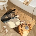 thumbnail image 3 of 1pc Three Cats Lying on the Floor Absorbent Non-Slip Bathroom Thickened Flannel Rug Decor,Soft,Quick Drying,Suitable For Indoor/outdoor Use,Bathrooms,Bedrooms,Kitchens,Terrace,Laundry Rooms,16"x24", 3 of 9